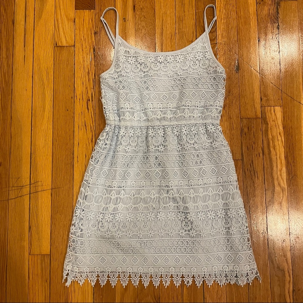 Blue lacy spaghetti strap dress from H&M